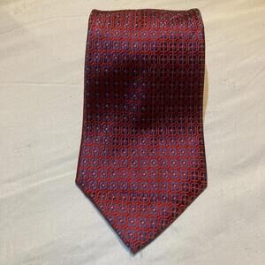 NWOT Jones New York Red Geometric 100% Silk Tie
